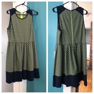 XL pixley fit and flare patterned dress